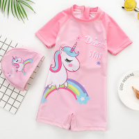 儿童泳衣女童2019新款洋气小童游泳衣公主连体宝宝韩国泳装备