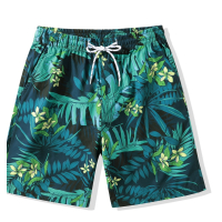 海滩度假情侣沙滩裤男速干可下水宽松大码游泳短裤沙滩套装泳裤女