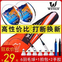 羽毛球拍单双拍成人男女进攻耐用型儿童小学生套装耐打