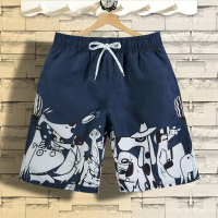 沙滩裤男速干短裤可下水泳裤男士宽松大码海边度假游泳衣五分泳裤