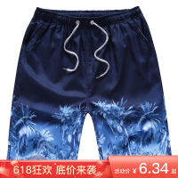 夏季休闲短裤男沙滩裤海边度假花裤子速干五分大裤衩大码中裤泳裤