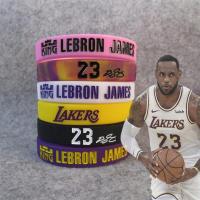 篮球球星湖人23号詹姆斯签名夜光运动手环硅胶腕带球迷饰品编织手