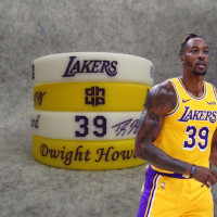 湖人39号篮球球星魔兽霍华德霍师傅签名运动手环硅胶夜光腕带