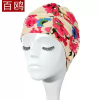 布泳帽长发加大码不勒头护耳百褶泳帽成人男女大号游泳帽