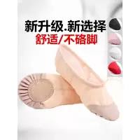儿童舞蹈鞋成人女软底练功鞋男形体女童猫爪瑜伽红色中国芭蕾舞鞋