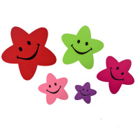 幼儿舞蹈道具笑脸五角星运动会开幕式入场手拿演出花儿童表演