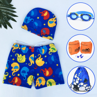 新款儿童宝宝游泳裤小孩中童男童平角裤游泳裤游泳装卡通泳装
