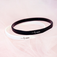 欧美运动心电图率情侣硅胶手环个性能量简约百搭男女学生腕带