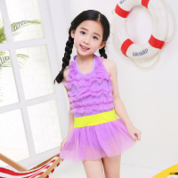 儿童泳衣女 女童2岁小中童宝宝连体韩国小公主裙式可爱时尚泳衣