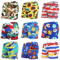 时尚儿童卡通泳裤印花可宝游泳平角男童泳衣短裤厂家直销