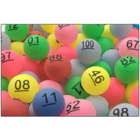 数字球01-100号码球带字抽彩球摸奖球摇号球无缝球乒乓抽奖球