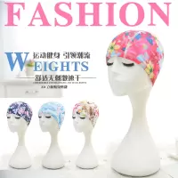 新款时尚花色布泳帽 游泳温泉不勒头高弹力女士长发游泳帽
