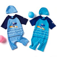 儿童泳衣男童连体童游泳裤套装男孩卡通泳装小童宝宝装备