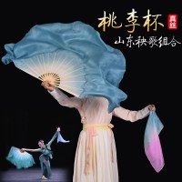 舞蹈扇子 跳舞扇桃李杯山东秧歌组合原版扇子丝巾古典舞舞台道具