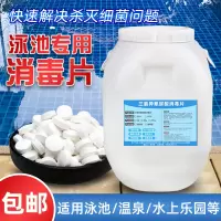 游泳池消毒杀菌氯片2速溶20200氯锭强氯精消毒粉氯粒