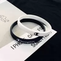 运动手环男饰品潮人硅胶手环潮牌情侣手环小皮筋手环女潮嘻哈复古