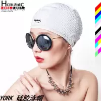 硅胶泳帽男女加大号大头长发防水护耳成人防滑游泳帽超大泳帽