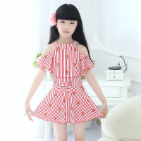 二件套儿童泳装分体平角女孩女童童小学生裙式少女可爱游泳衣