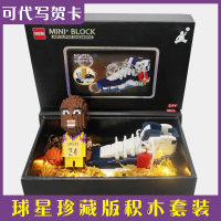 篮球积木球星詹姆斯库里欧文拼装球鞋小颗粒模型生日礼物