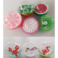 透明西瓜橙子沙滩球 水上充气戏拍照火烈鸟玩具球网红球