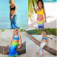 儿童美人鱼尾巴公主裙子服装 女童女孩美人鱼的衣服套装游泳衣