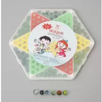 成人儿童益智大号玻璃球圆珠跳棋弹子棋子棋盘亲子弹珠跳跳飞行棋