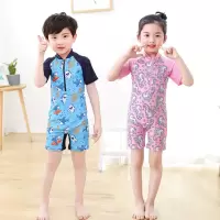卡通儿童泳衣可爱男童游泳衣连体宝宝速干中小童男孩泳装爬服冲浪