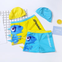 儿童泳裤男童平角泳衣童游泳衣带帽宝宝泳衣男孩分体游泳衣