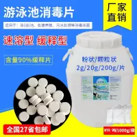 游泳池消毒剂泳池消毒片浴池2克速溶氯片泡腾片强氯精消毒粉1公斤