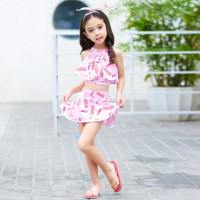 儿童泳衣女孩分体裙式女童泳装女宝宝小童幼儿公主可爱游泳衣