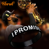 詹皇篮球手环我承诺励志信仰手腕带詹姆斯运动手带