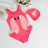 宝宝连体三角裤带帽套装韩版修身小童游泳泳衣儿童泳装批发