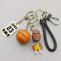 球星钥匙扣库里詹姆斯链吊坠威少欧文篮球迷汽车男士挂件
