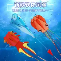 潍坊软体章鱼风筝新款大型高档成人微风易飞3立体线