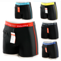 莎高档男士泳裤成人平角胖子游泳裤大弹力泳衣男游泳装备