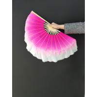 真丝舞蹈扇子秧歌加长大胶州双面古典渐变色风酥雨忆原版跳舞扇子