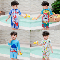 连体泳衣泳裤套装儿童可爱卡通婴幼儿男童中小童平角沙滩泳装