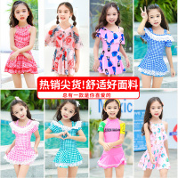 儿童泳衣女孩连体裙式女童泳装女宝宝韩国小童公主温泉游泳衣