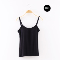 白色吊带背心女带胸垫聚拢内衣一体文胸薄款内搭舞蹈瑜伽打底裹胸