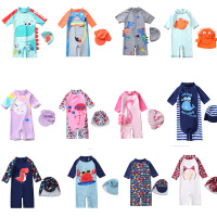 儿童泳衣男童女童连体大中小童长短袖沙滩泳装宝宝游泳衣