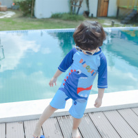 韩国潮款儿童泳衣男童宝宝恐龙泳衣 连体小童男婴儿冲浪服