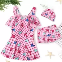 儿童泳衣女童童泳装裙式分体2020新款洋气可爱女孩学生游泳衣