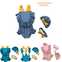 儿童泳衣分体裙式宝宝公主小童连体韩国可爱比基尼泳装女童游泳衣