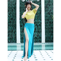肚皮舞服装女2020新款练功服夏季套装初学者表演出服长裙新品冰丝