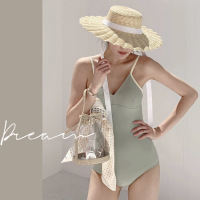 新款泳衣女网红性感露背连体保守遮肚显瘦泳衣海边度假泳装