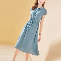 思曼莉纤衣良品柒月雅女装品牌2020新款洋气夏气质典雅减龄连衣裙