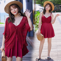 大胸泳衣遮肚显瘦大码泳衣女胖200斤保守性感聚拢遮肉温泉宽松