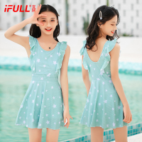 儿童泳衣女女童2020新款童12岁学生少女韩国保守公主连体裙式