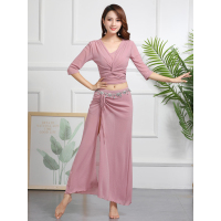 肚皮舞服装春夏秋新款练功服套装长裙袖演出表演服初学者女