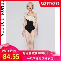 2020新款泳装女网红仙女范显瘦韩国性感单肩泳衣连体比基尼